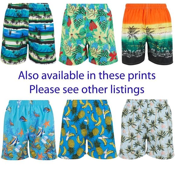 Men's Swim Trunks, Men Swimming Shorts,  Beach Board Bathing Suit, Sunrise Print - Picture 7 of 7